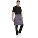 Grey service apron on model — waiter and cafe staff uniform India