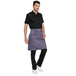 Grey service apron on model — waiter and cafe staff uniform India