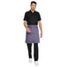 Grey waist apron back view showing tie knot