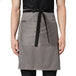 Grey black waist apron flat lay — restaurant uniform India