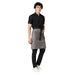 Grey black service apron on model — waiter and cafe staff uniform India