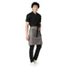 Grey black service apron on model — waiter and cafe staff uniform India