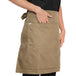 Khaki waist apron flat lay — cafe and restaurant uniform India