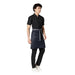 Navy grey waist apron pocket detail — front pocket for order pad