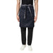 Navy blue grey waist apron flat lay — restaurant uniform India
