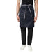 Navy blue grey waist apron flat lay — restaurant uniform India