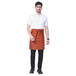 Rust orange waist apron back view showing tie knot