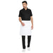 White apron pocket detail — front pocket for order pad and pen