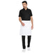 White apron pocket detail — front pocket for order pad and pen