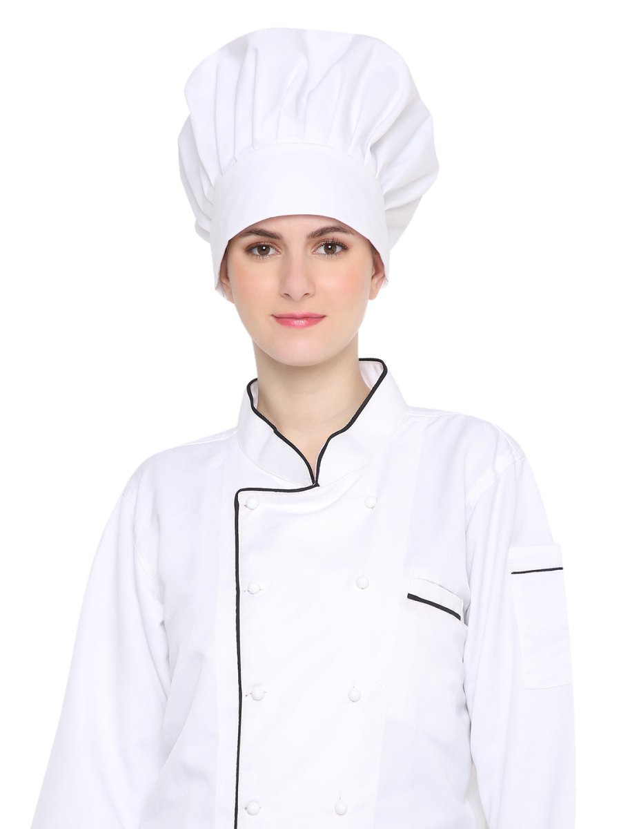 Classic White Chef Cap Cotton (Free Embroidery) - Uwears®