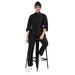 Classic Women Full Sleeve Chef Coat (Black/White) - Free Embroidery - Uwears®