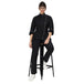 Classic Women Full Sleeve Chef Coat (Black/White) - Free Embroidery - Uwears®