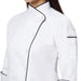 Classic Women Full Sleeve Chef Coat (White/Black) - Free Embroidery - Uwears®