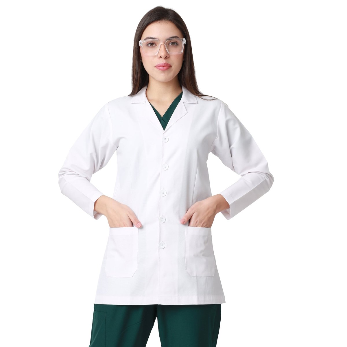 Classic Women's Doctor Apron Coat / Lab Coat Full Sleeves - Free Embroidery - Uwears®
