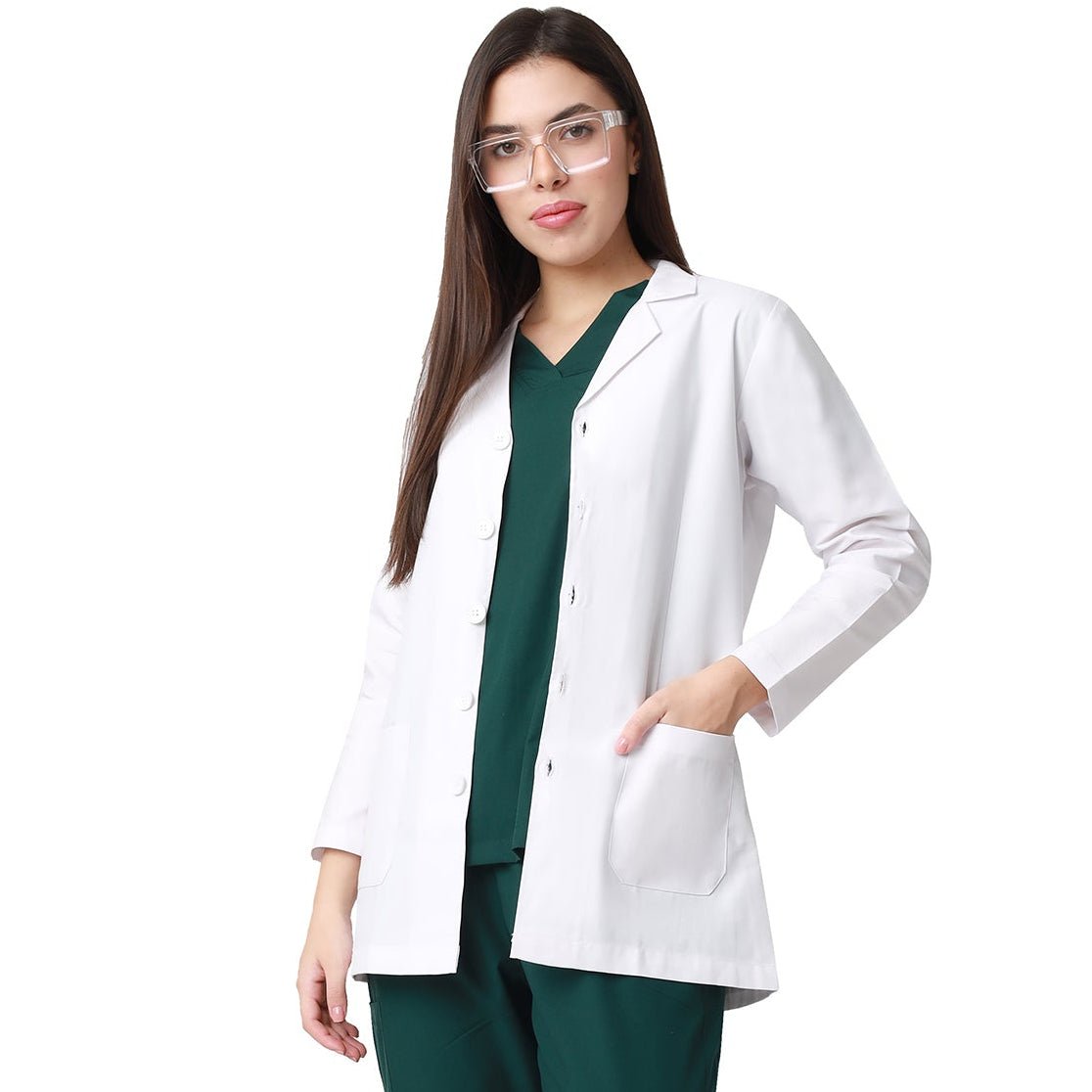 Classic Women's Doctor Apron Coat / Lab Coat Full Sleeves - Free Embroidery - Uwears®
