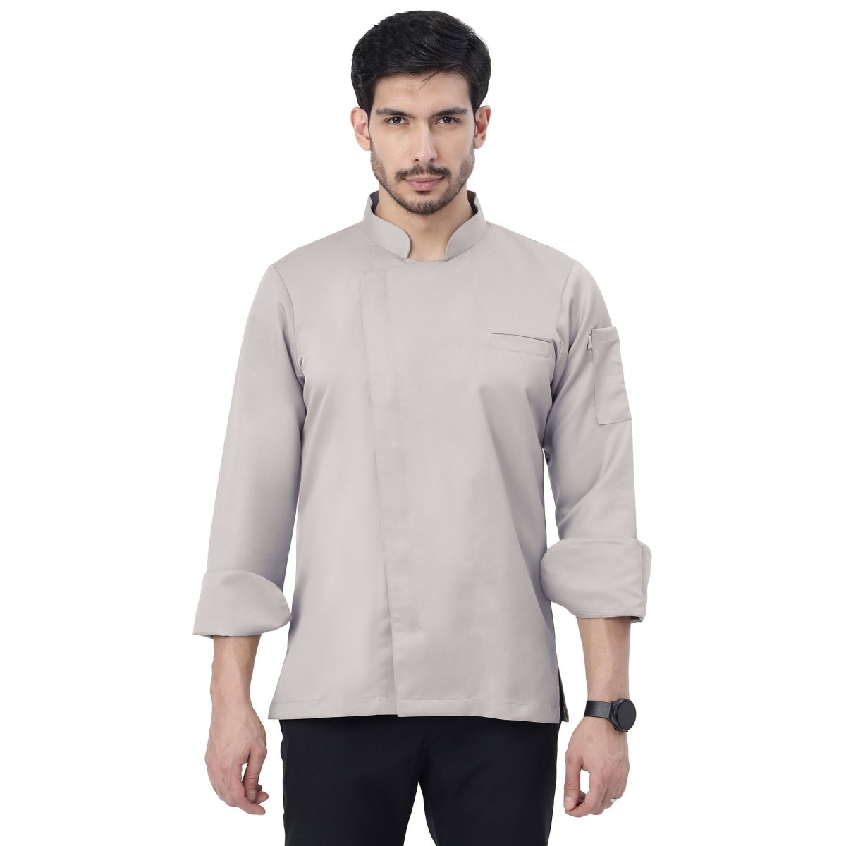 Classic Zipper Chef Coat Unisex Slim Fit (Beige) - Free Embroidery - Uwears®