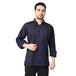 Classic Zipper Chef Coat Unisex Slim Fit (Navy Blue) - Free Embroidery - Uwears®