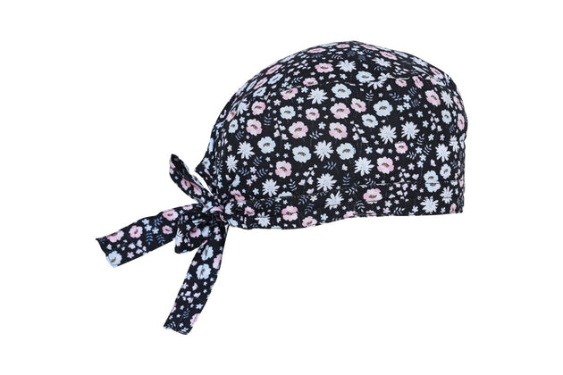 Dark Floral Chef Cap Cotton (Free Embroidery) - Uwears®