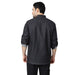 Executive Denim Full Sleeve Chef Coat (Black Grey) - Free Embroidery - Uwears®