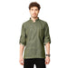Executive Denim Full Sleeve Chef Coat (Olive Green) - Free Embroidery - Uwears®