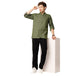 Executive Denim Full Sleeve Chef Coat (Olive Green) - Free Embroidery - Uwears®