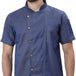 Executive Denim Half Sleeve Chef Coat (Classic Blue) - Free Embroidery - Uwears®