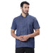 Executive Denim Half Sleeve Chef Coat (Classic Blue) - Free Embroidery - Uwears®