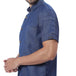 Executive Denim Half Sleeve Chef Coat (Classic Blue) - Free Embroidery - Uwears®