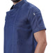 Executive Denim Zipper Chef Coat (Classic Blue) - Free Embroidery - Uwears®