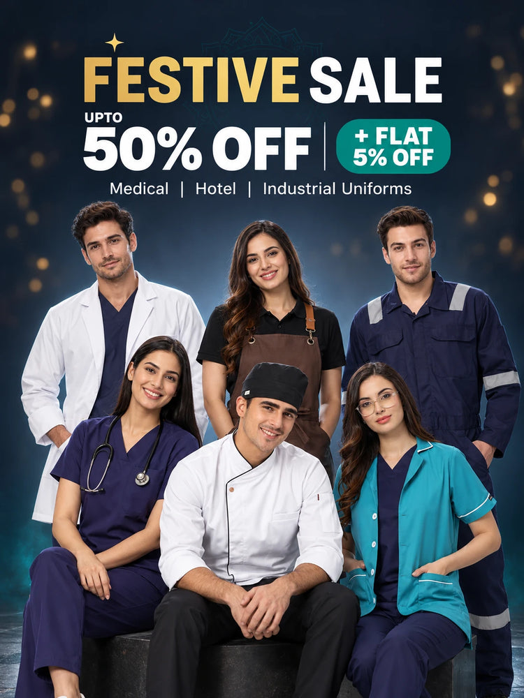 Festive Sale: up to 50% off plus flat 5% off on medical, hotel and industrial uniforms