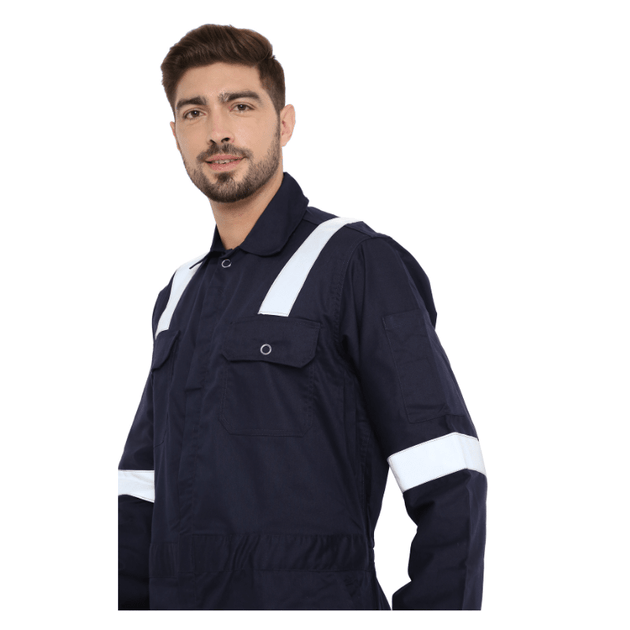 Fire Retardant Boiler Suit Coverall with FR Reflective Tape - Uwears®
