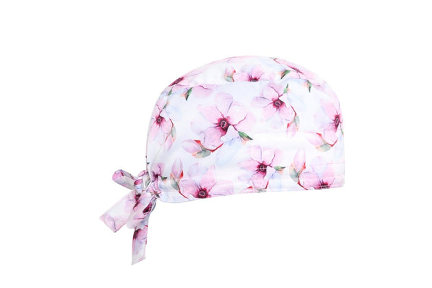 Floral Chef Cap Satin (Free Embroidery) - Uwears®