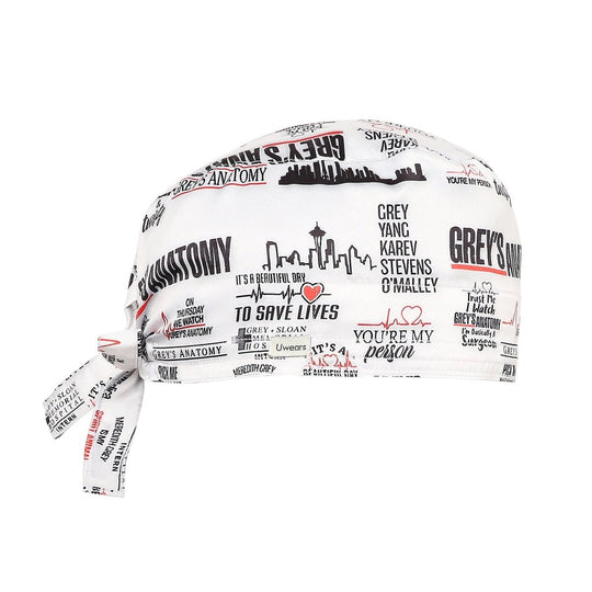Greys Anatomy Scrub Cap Satin (Free Embroidery) - Uwears®