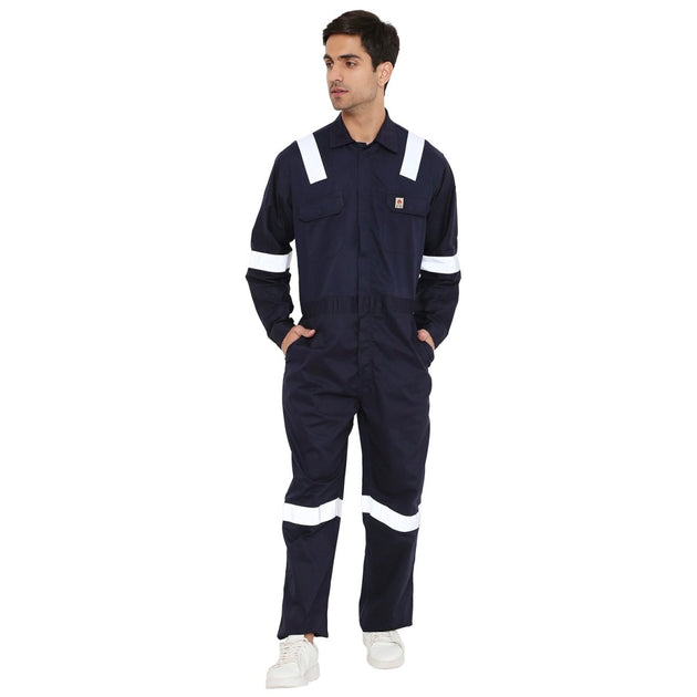Inherent Fire Retardant IFR Boiler Suit Coverall with FR Reflective Tape - Uwears®