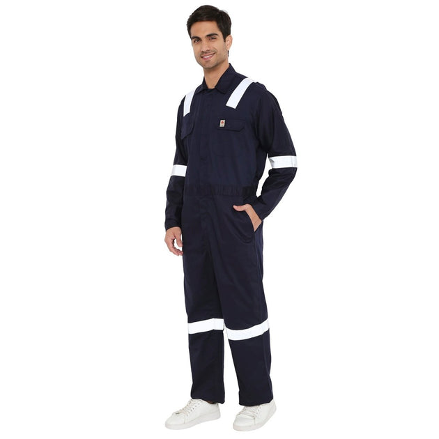Inherent Fire Retardant IFR Boiler Suit Coverall with FR Reflective Tape - Uwears®