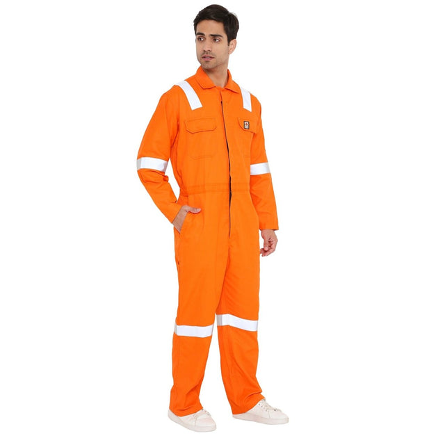 Inherent Fire Retardant IFR Boiler Suit Coverall with FR Reflective Tape - Uwears®