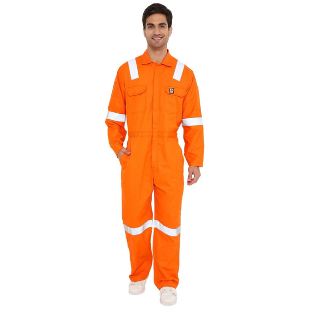 Inherent Fire Retardant IFR Boiler Suit Coverall with FR Reflective Tape - Uwears®