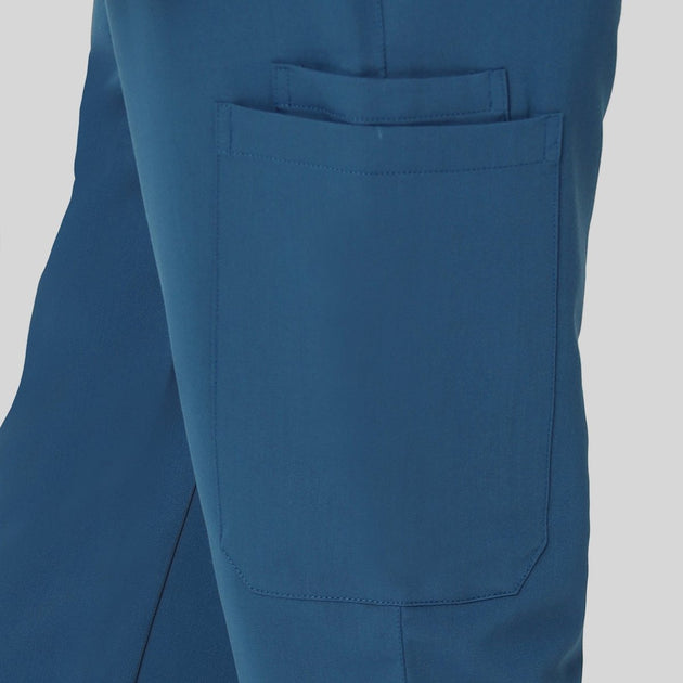 Men's 4 - Way Noir 2.0 Scrub Suit (No Wrinkle) Free Embroidery (SMART FIT) - Uwears®