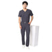Men's 4 - Way Noir 2.0 Scrub Suit (No Wrinkle) Free Embroidery (SMART FIT) - Uwears®