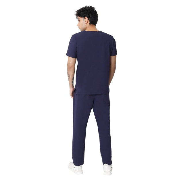 Men's 4 - Way Noir 2.0 Scrub Suit (No Wrinkle) Free Embroidery (SMART FIT) - Uwears®