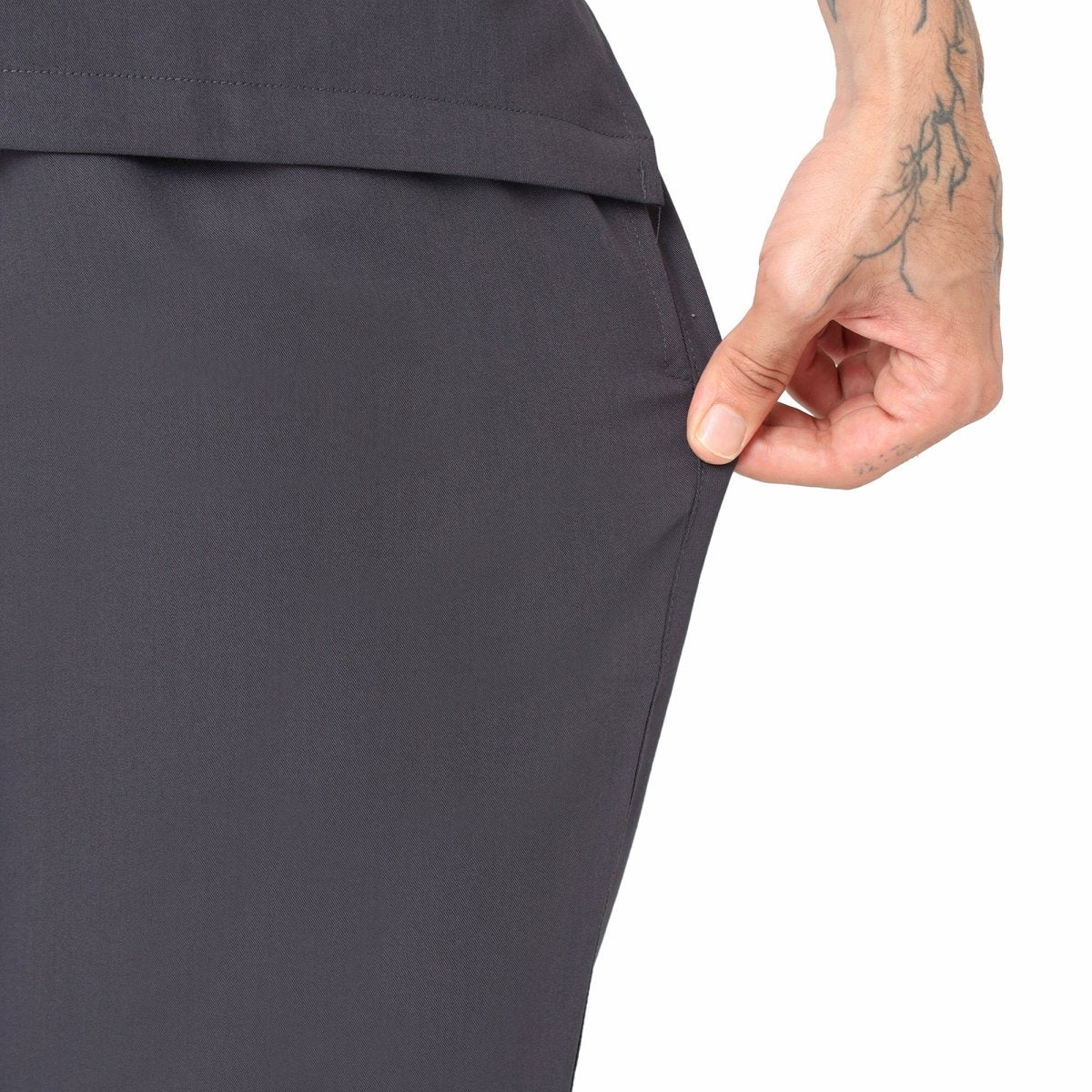 Men's 4 - Way Noir 2.0 Scrub Suit (No Wrinkle) Free Embroidery (SMART FIT) - Uwears®