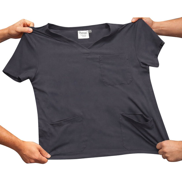 Men's 4 - Way Noir 2.0 Scrub Suit (No Wrinkle) Free Embroidery (SMART FIT) - Uwears®