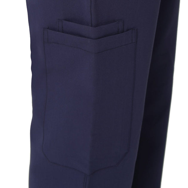 Men's 4 - Way Noir 2.0 Scrub Suit (No Wrinkle) Free Embroidery (SMART FIT) - Uwears®