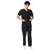Men's 4 - Way Noir 2.0 Scrub Suit (No Wrinkle) Free Embroidery (SMART FIT) - Uwears®