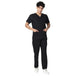 Men's 4 - Way Noir 2.0 Scrub Suit (No Wrinkle) Free Embroidery (SMART FIT) - Uwears®