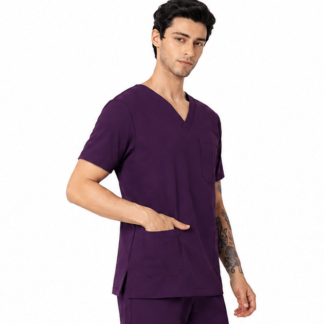 Men's 4-Way Noir 2.0 Scrub Suit No Wrinkle (SMART FIT) - Uwears®