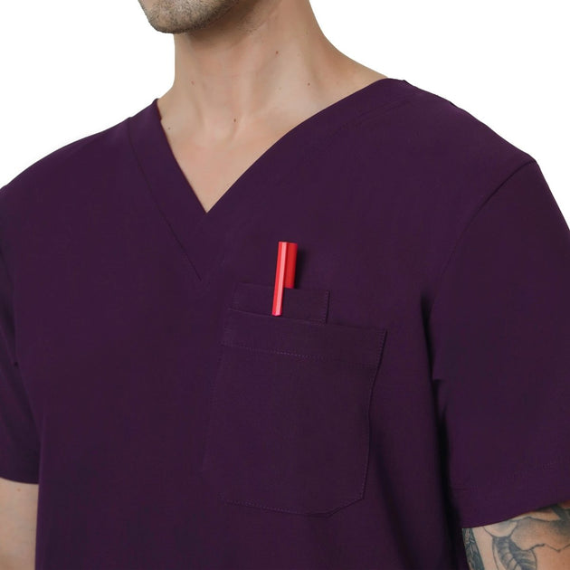 Men's 4-Way Noir 2.0 Scrub Suit No Wrinkle (SMART FIT) - Uwears®