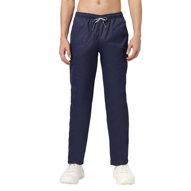 Men's 4 - Way Noir Scrub Suit (No Wrinkle) Free Embroidery (SLIM FIT) - Uwears®