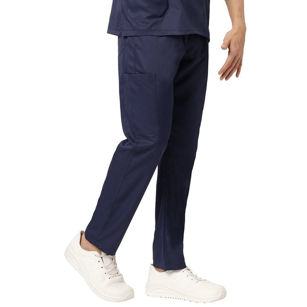 Men's 4 - Way Noir Scrub Suit (No Wrinkle) Free Embroidery (SLIM FIT) - Uwears®