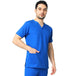 Men's Aqua Scrub Suit 2 - Way Stretch / Liquid Repellant Free Embroidery (SMART FIT) - Uwears®